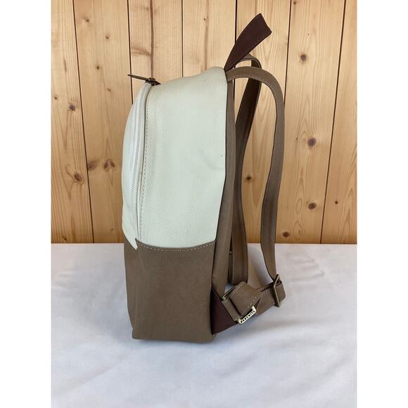 Parchita Bruno Backpack, Beige/Brown - about 12x9x4 inches main image 4